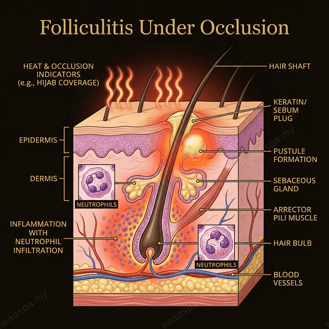 Scalp Heat Rash & Folliculitis - Inflammation Depth