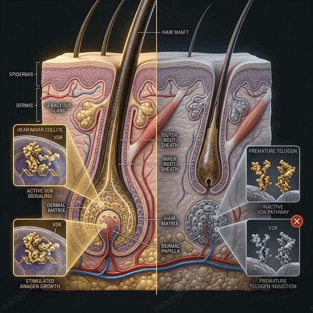 Vitamin D-Related Hair Shedding - VDR Receptor Pathway