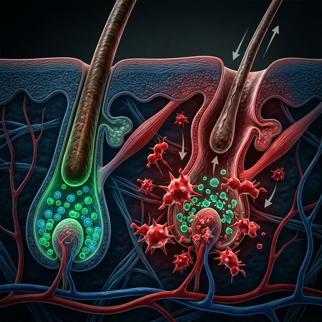 Chronically elevated cortisol suppresses follicle stem cell activation