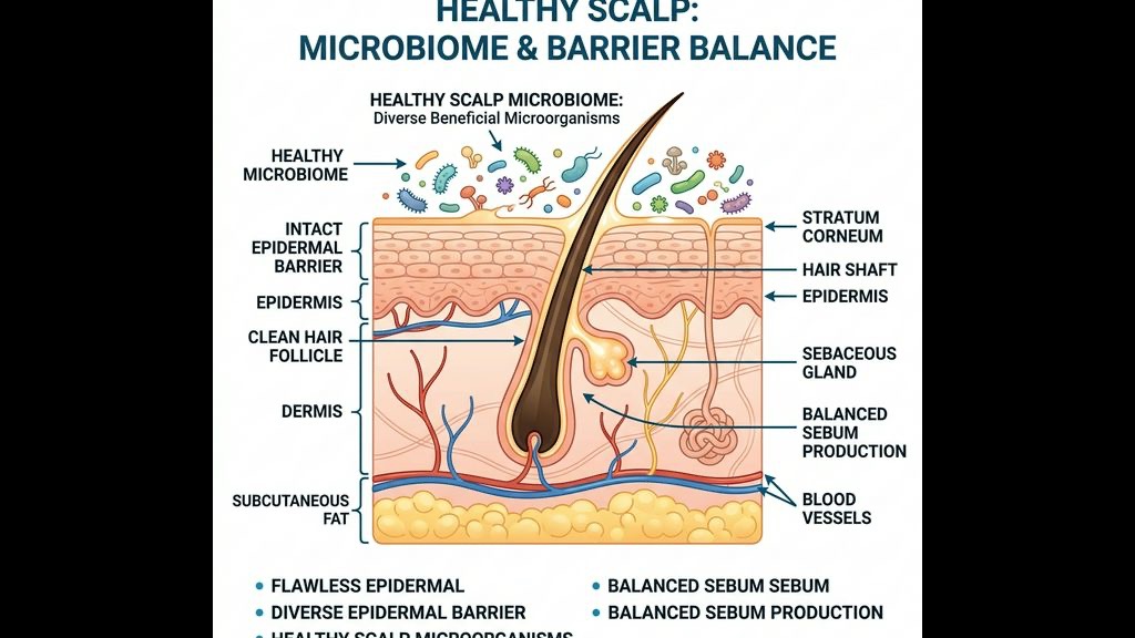 Healthy Scalp Microbiome and Barrier Balance