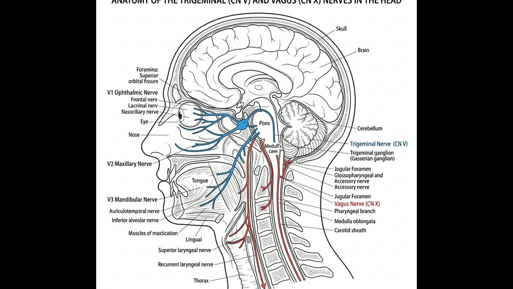 Anatomy of the Trigeminal and Vagus Nerves